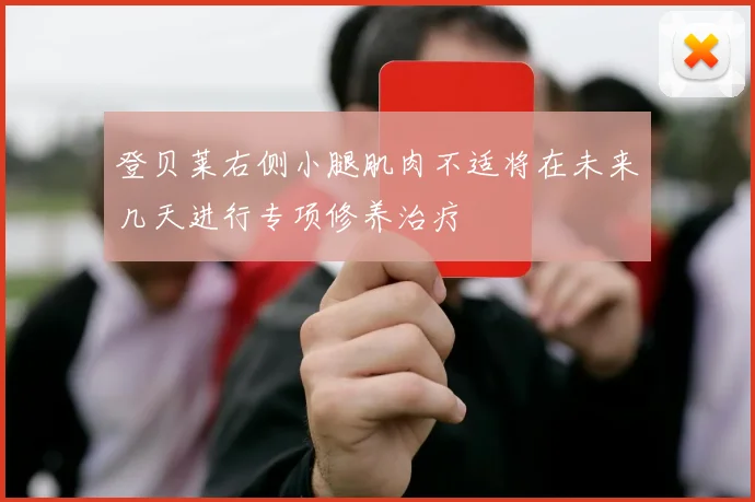 登贝莱右侧小腿肌肉不适将在未来几天进行专项修养治疗